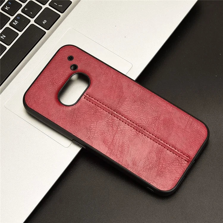 For Nothing Phone (2a) Cell Phone Case Cowhide Texture Shock Absorbing Protection Cover