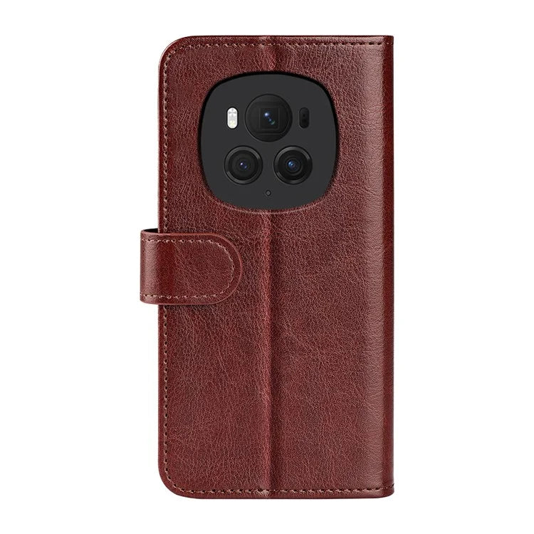 For Honor Magic6 Pro 5G Wallet Case Anti-Drop PU Leather Phone Cover