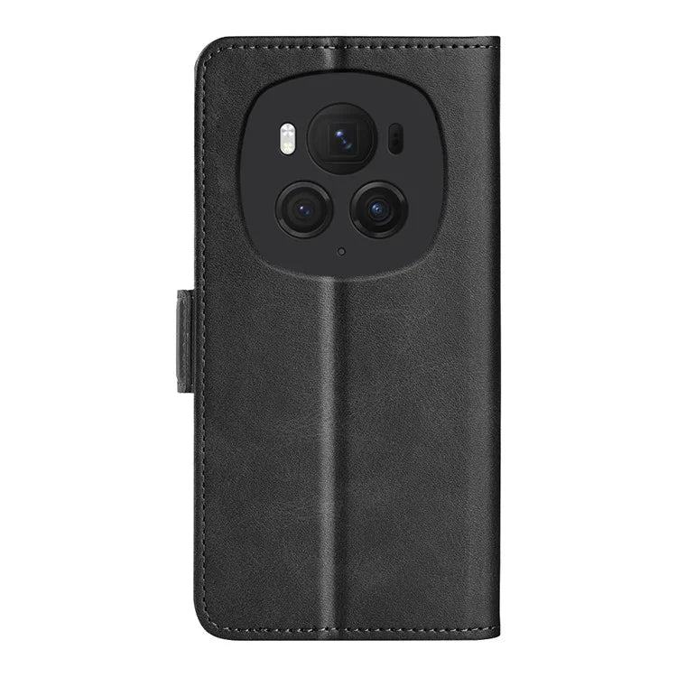For Honor Magic6 Pro 5G Phone Case Dual Magnetic Clasp Leather Flip Cover