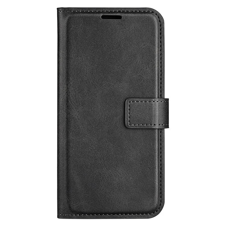 For Realme 12+ 5G Leather Case Calf Texture Phone Wallet Cover