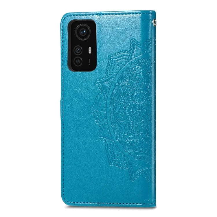 For Xiaomi Redmi Note 12S 4G Wallet Case Anti-Scratch Leather Emboss Phone Cover with Stand