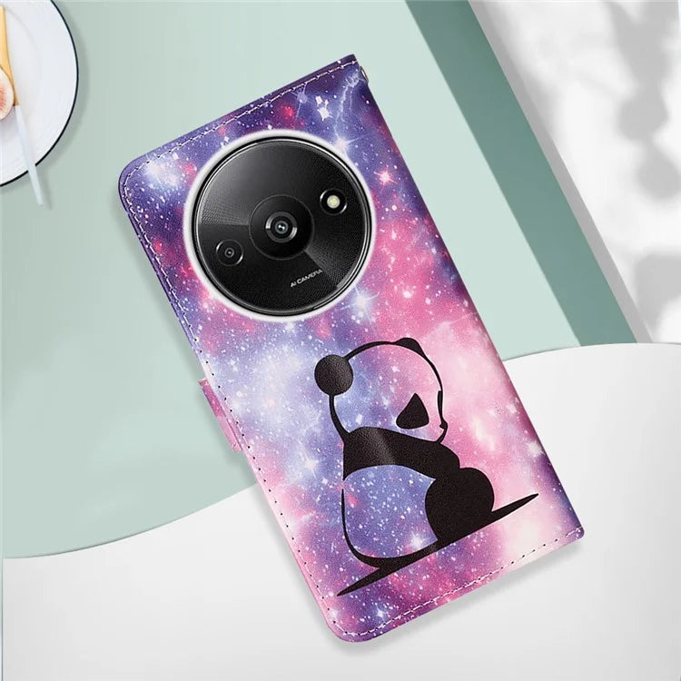 YB Pattern Printing Leather Series-4 for Xiaomi Redmi A3 Case Wallet Pattern Printing Phone Cover