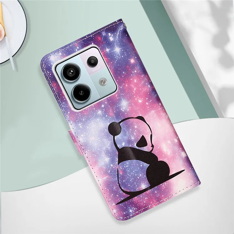 YB Pattern Printing Leather Series-4 for Xiaomi Redmi Note 13 Pro 5G / Poco X6 5G Case Foldable Stand Phone Shell