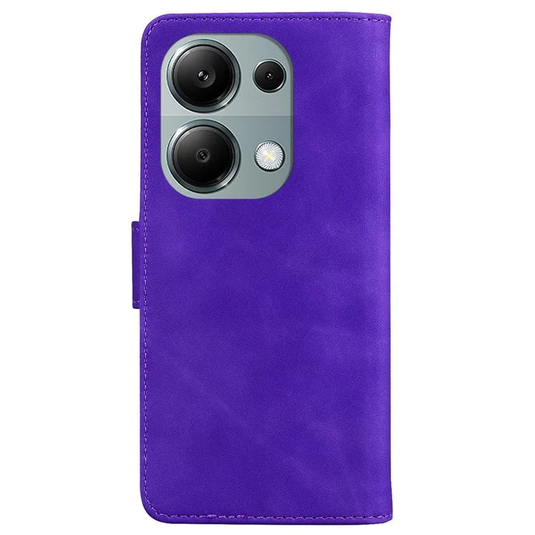 For Xiaomi Redmi Note 13 Pro 4G / Poco M6 Pro 4G Case Flip Stand Solid Color Design Phone Cover