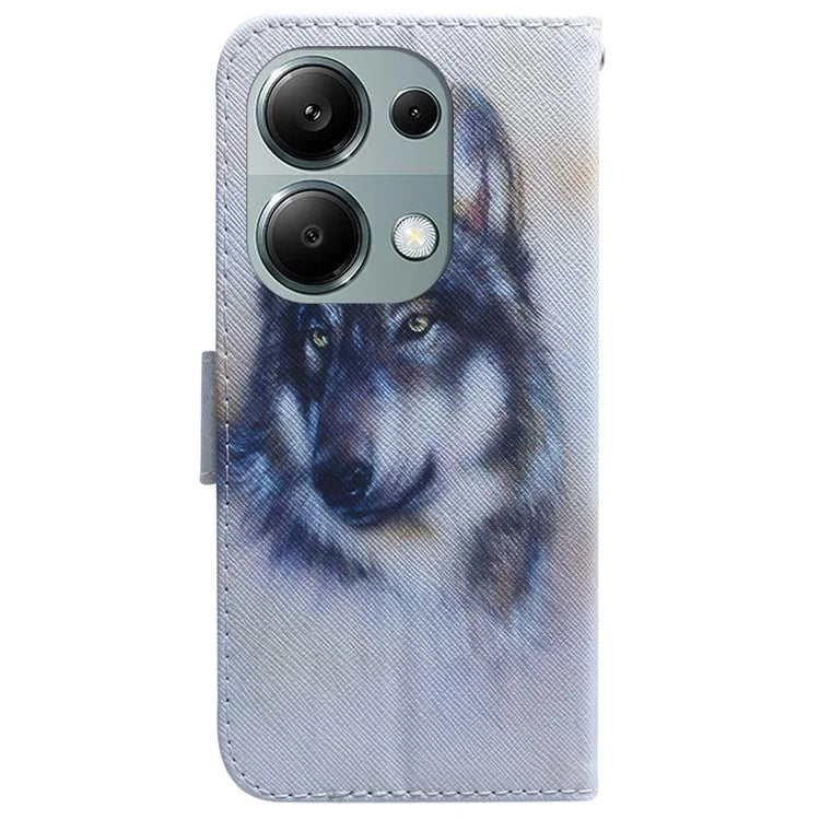 For Xiaomi Redmi Note 13 Pro 4G / Poco M6 Pro 4G Case Drop-proof Pattern Printing Card Slots Phone Cover