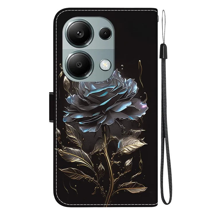 For Xiaomi Redmi Note 13 Pro 4G / Poco M6 Pro 4G Case Printed Pattern Wallet Leather Phone Cover