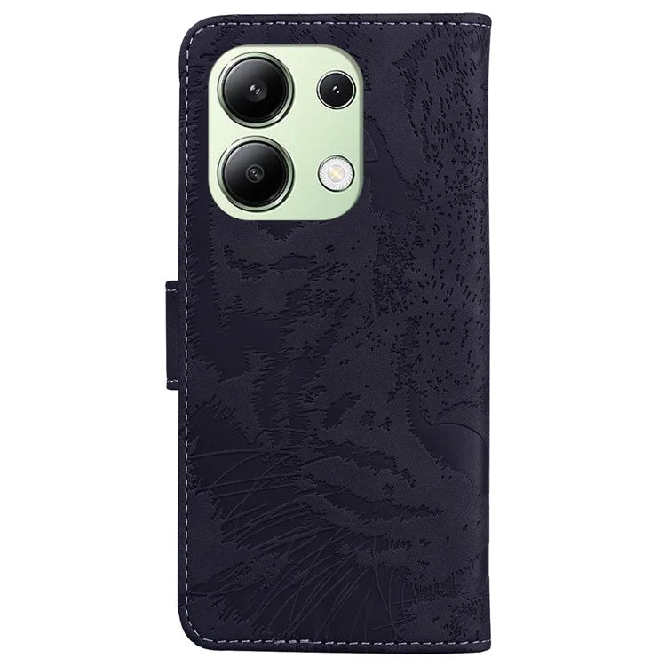 For Xiaomi Redmi Note 13 4G Wallet Case Tiger Pattern PU Leather Phone Cover