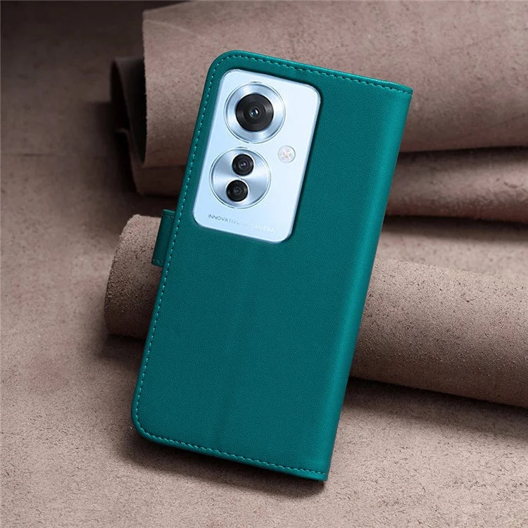 BINFEN COLOR BF17 For Oppo Reno11 F 5G Case Magnetic Closure Folio Stand Phone Cover