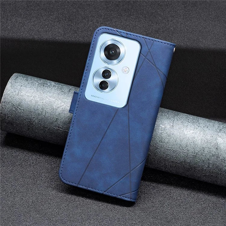 BINFEN COLOR BF05 For Oppo Reno11 F 5G Leather Case Flip Stand Wallet Phone Cover