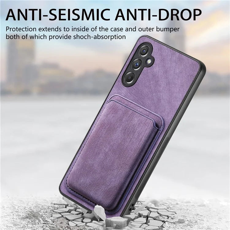 D12 For Samsung Galaxy A14 4G / 5G Case Leather+TPU Magnetic Detachable Phone Cover