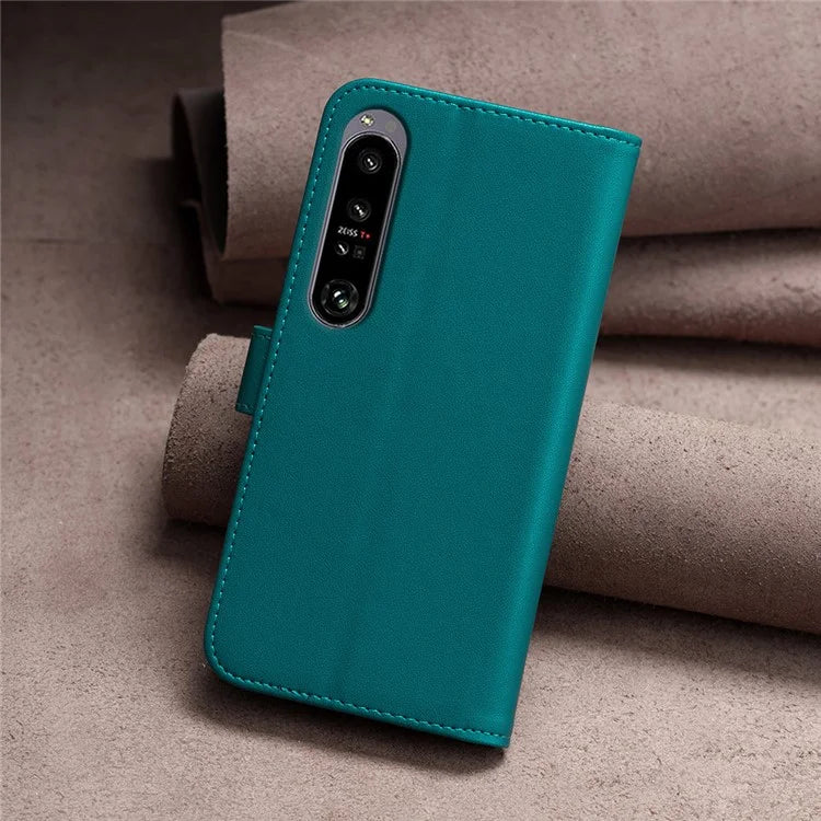 BINFEN COLOR BF17 For Sony Xperia 1 VI Magnetic Phone Case Leather Flip Stand Cover