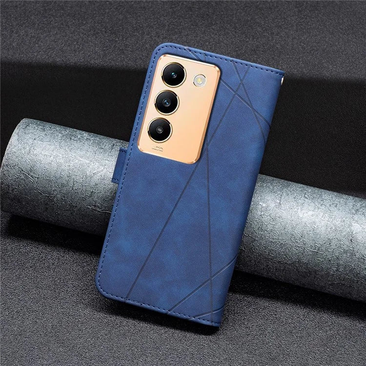 BINFEN COLOR BF05 For vivo Y200e 5G Wallet Case Geometric Imprinted Cell Phone Cover