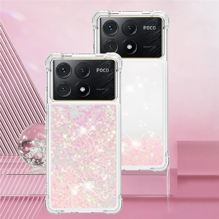 YB Quicksand Series-1 For Xiaomi Poco X6 Pro 5G / Redmi K70E 5G TPU Case Quicksand Phone Back Cover