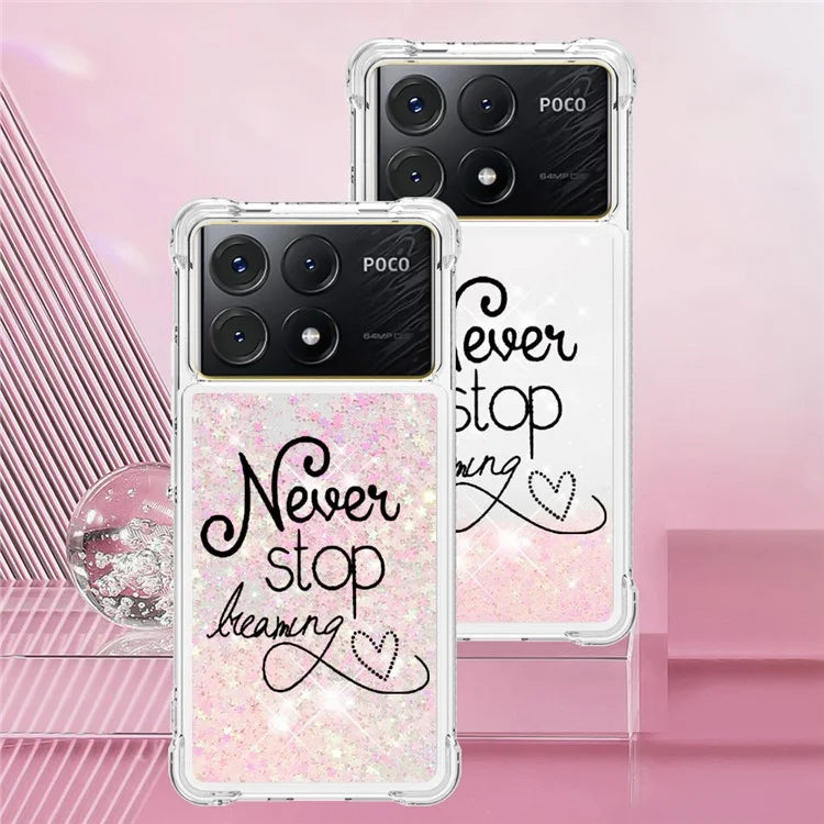 YB Quicksand Series-2 For Xiaomi Poco X6 Pro 5G / Redmi K70E 5G Case Pattern Printing TPU Cover