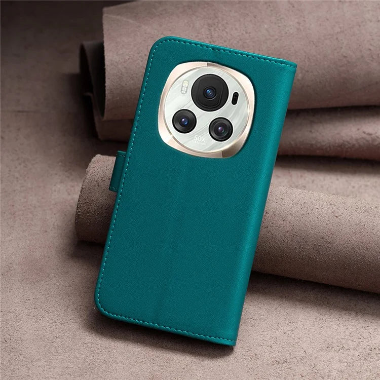 BINFEN COLOR BF17 For Honor Magic6 5G Magnetic Case Drop-proof Leather Card Holder Phone Cover