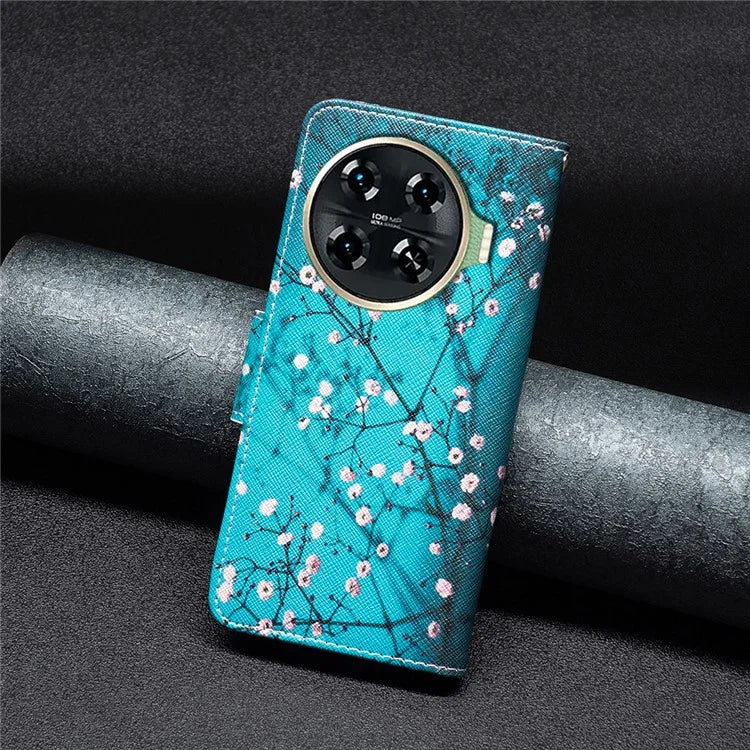 For Transsion Tecno Spark 20 Pro+ Case Pattern Printing Foldable Stand Phone Cover