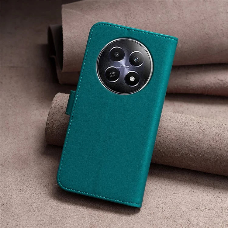 BINFEN COLOR BF17 For Realme 12 Case Stand Magnetic Closure Leather Phone Cover