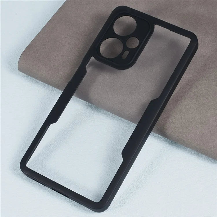 For Xiaomi Poco F5 5G / Redmi Note 12 Turbo Case Acrylic + TPU Clear Phone Cover PET Screen Film