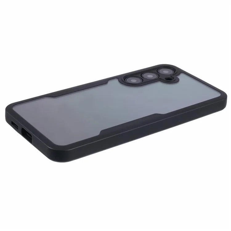 For Samsung Galaxy S24+ Case Acrylic + TPU Protective Phone Shell, Black