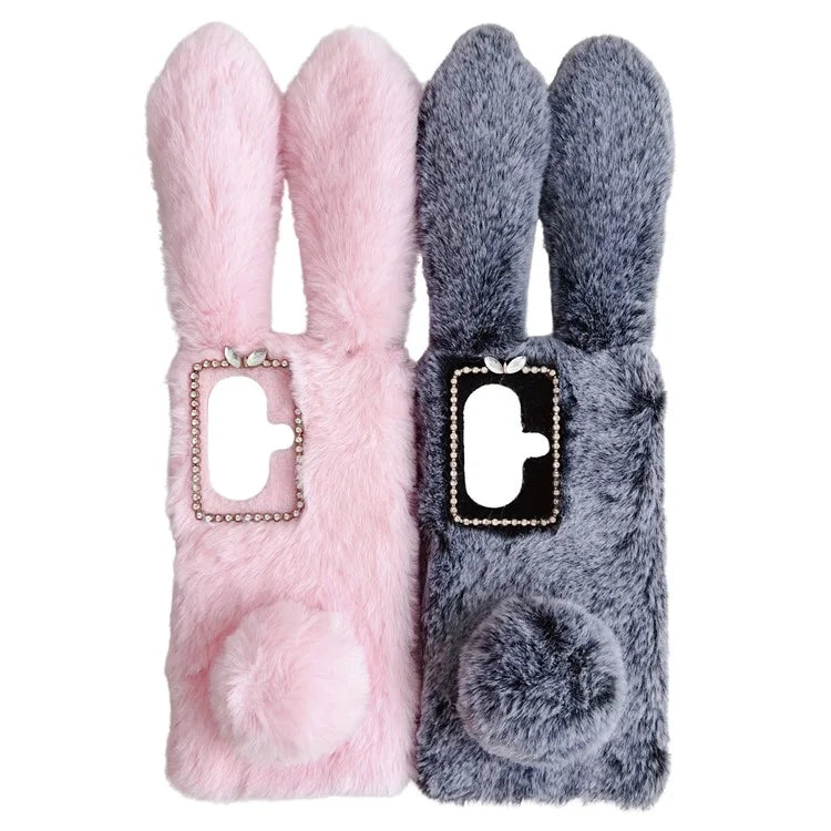 For OnePlus Nord CE3 5G Case Flexible TPU Bunny Ears Furry Hairball Phone Cover