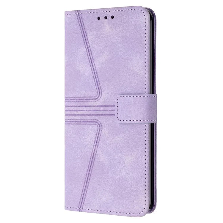 For Xiaomi Redmi A1 4G / A2 4G Case Triangle Imprinted Wallet Card Slots Phone Leather Cover