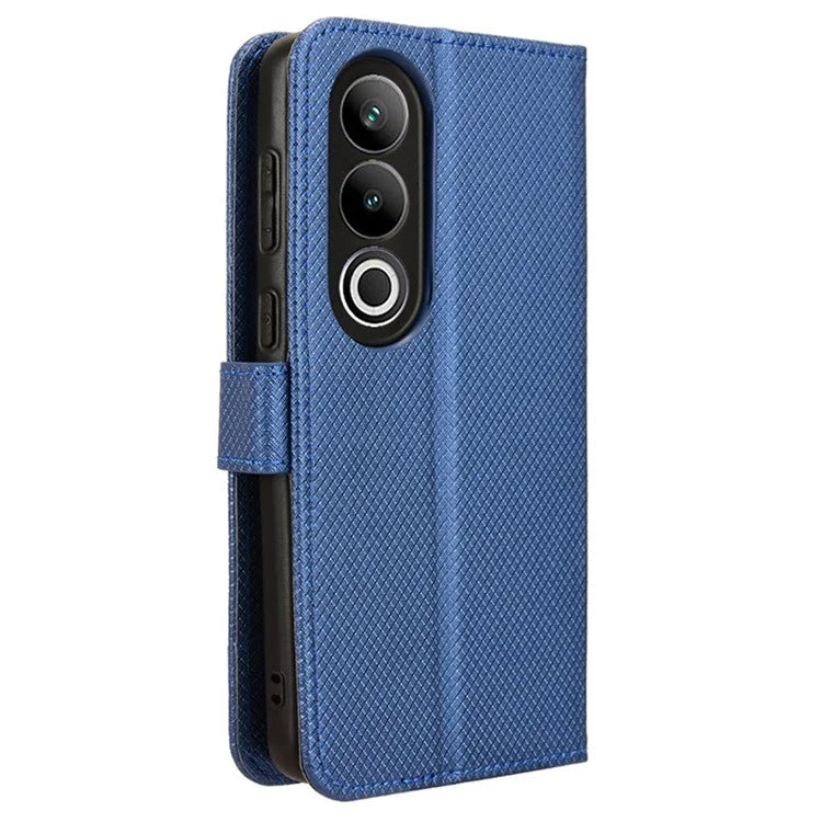For OnePlus Ace 3V 5G Case Diamond Texture Folio Stand Phone Cover with Wrist Strap