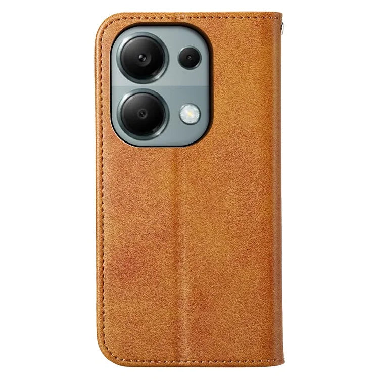 For Xiaomi Redmi Note 13 Pro 4G Case PU Leather Rhombus Imprinted Pattern Wallet Phone Cover