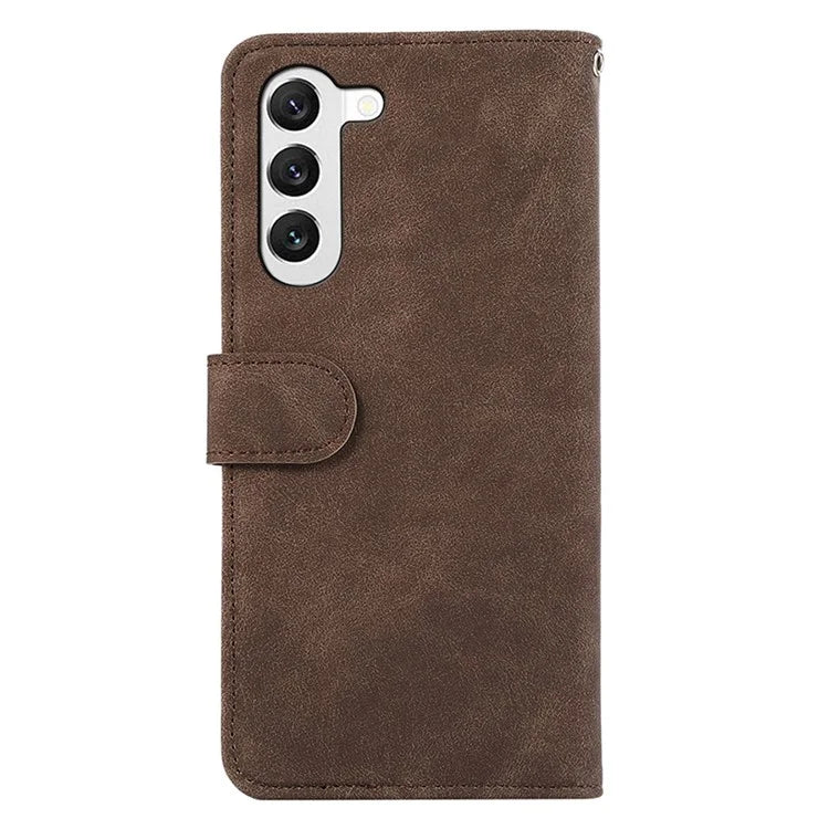 ABEEL For Samsung Galaxy S23+ Case Splicing Color Stand Wallet Flip Leather Phone Cover