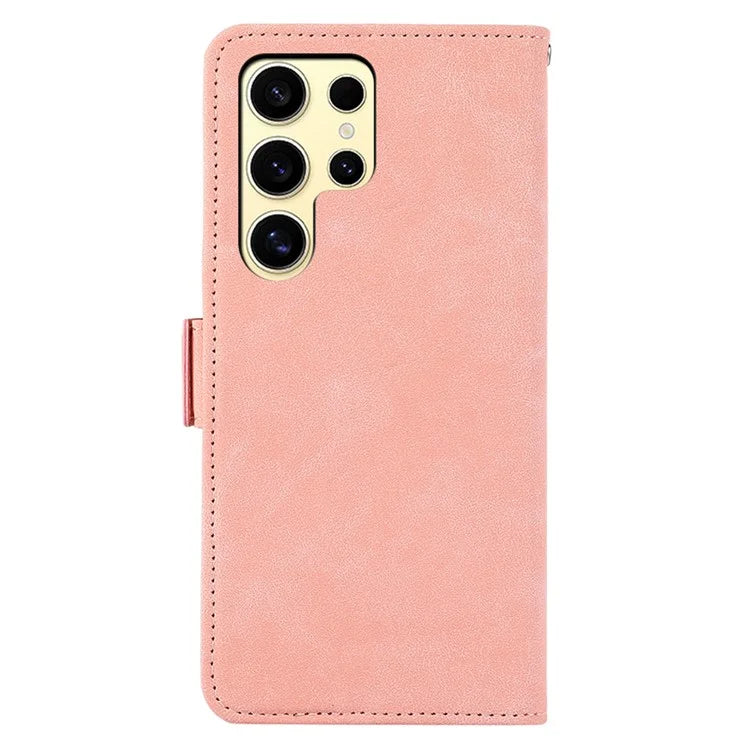 ABEEL For Samsung Galaxy S24 Ultra Case Magnetic Clasp RFID Blocking Leather Phone Cover