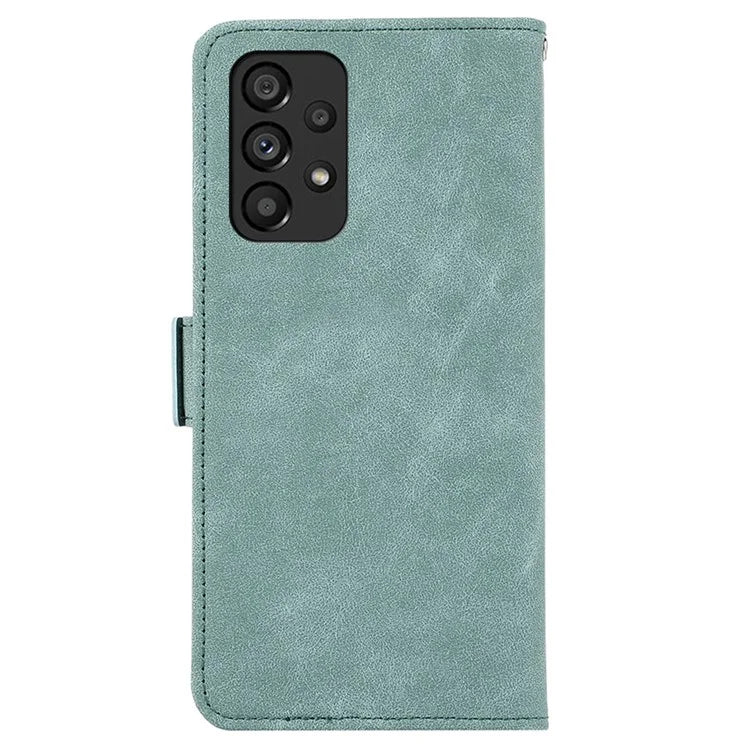 ABEEL For Samsung Galaxy A33 5G Case PU Leather RFID Blocking 3 Card Slots Stand Phone Cover