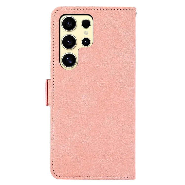 ABEEL For Samsung Galaxy S22 Ultra 5G Phone Case PU Leather Protective Cover RFID Blocking Stand