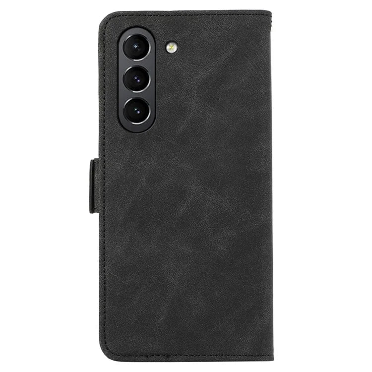 ABEEL Phone Cover for Samsung Galaxy S21 FE 5G Side Magnetic Clasp RFID Blocking Anti-scratch Leather Case