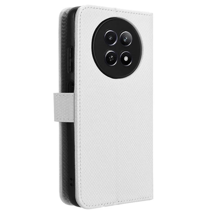 For Realme 12 5G / 12x 5G Case with Wrist Strap Diamond Texture Phone Wallet Cover