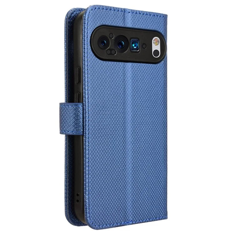 For Google Pixel 9 Pro XL Case Diamond Texture PU Leather Protective Phone Cover