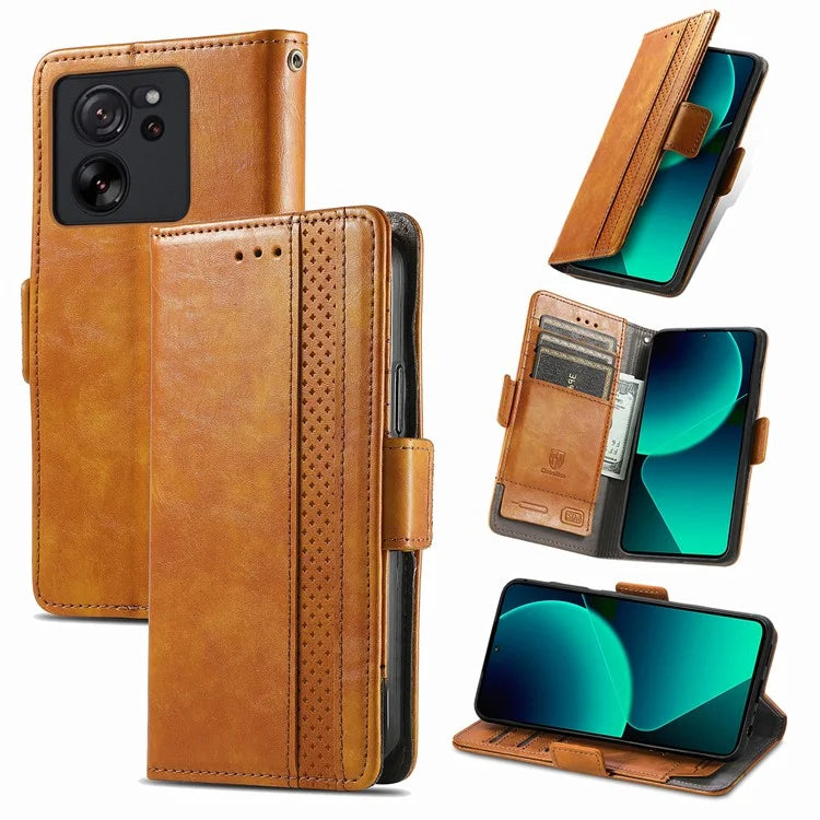 CASENEO 002 Series For Xiaomi 13T / 13T Pro / Redmi K60 Ultra Case Leather RFID Blocking Phone Cover