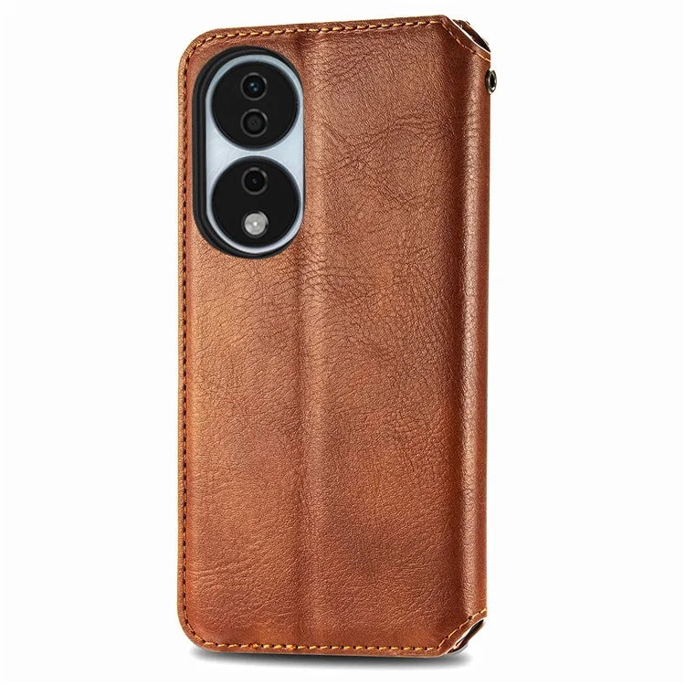 For Honor X7b 4G / 90 Smart Case Folding Stand Imprinted Leather Phone Cover