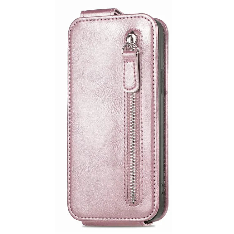 For Samsung Galaxy Xcover7 Dustproof Cell Phone Case Vertical Flip Zipper Pocket PU Leather Phone Stand Cover