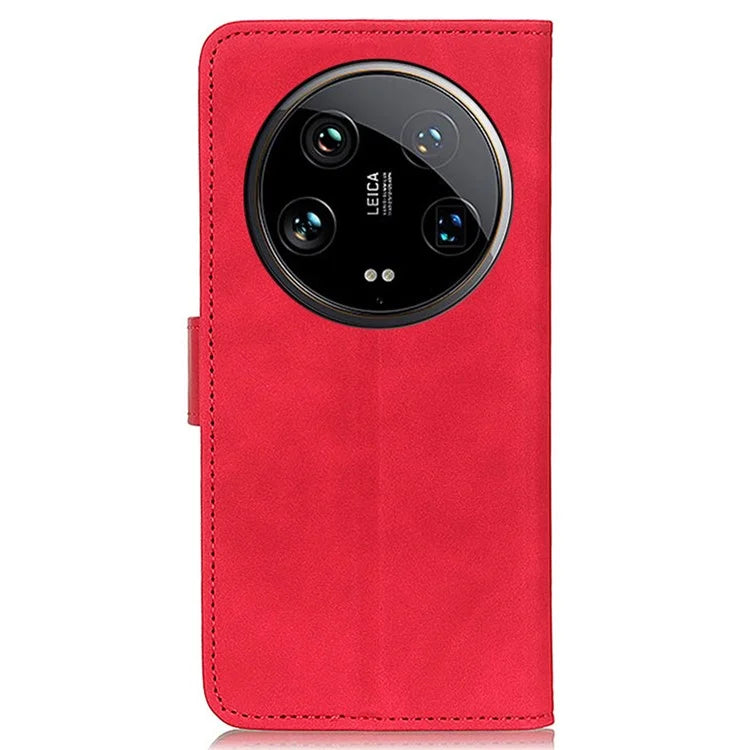 KHAZNEH For Xiaomi 14 Ultra Case Retro PU Leather Wallet Bump Proof Phone Cover