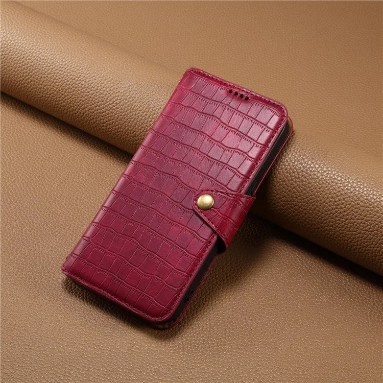 For Samsung Galaxy A05 4G Anti-Scratch Wallet Phone Cover PU Leather Phone Stand Case (Crocodile Texture)