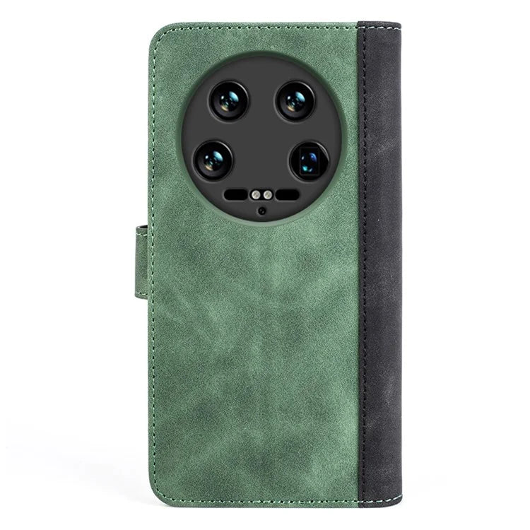 For Xiaomi 14 Ultra Wallet Phone Case PU Leather Color Splicing Leather Flip Cover