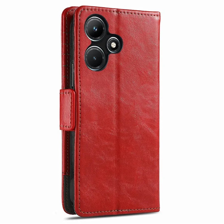 CASENEO 002 Series For Infinix Hot 30i Case PU Leather Flip Shockproof Phone Cover RFID Blocking