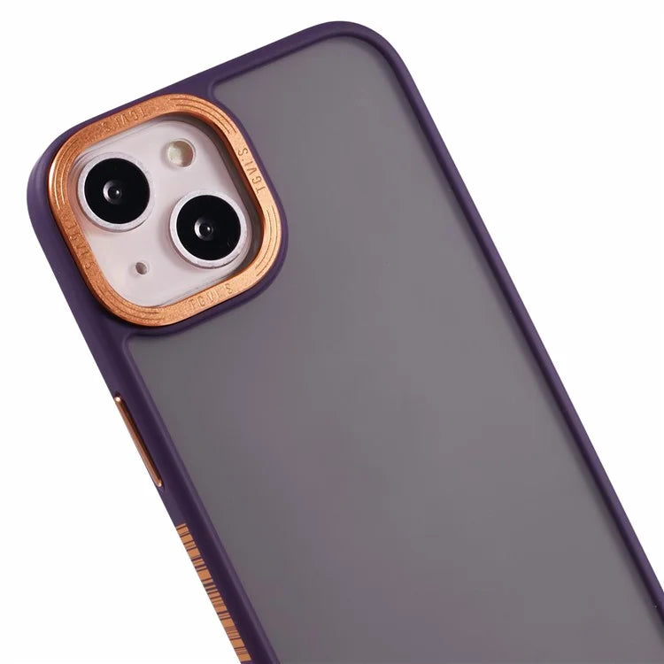 TGVI'S Vibrant Series For iPhone 14 Plus Phone Case Bump Proof PC+TPU Metal Camera Ring Shell