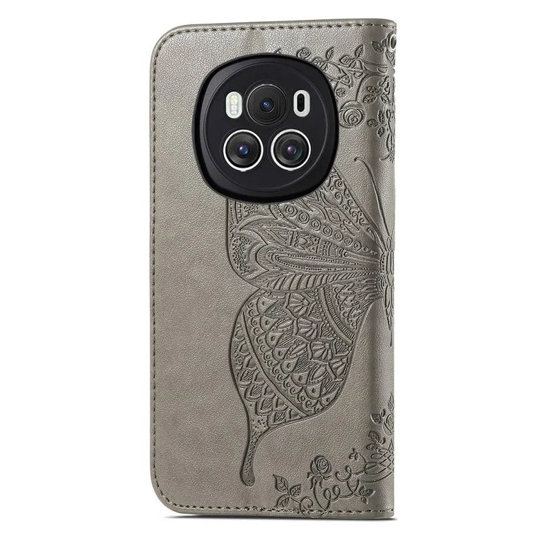 For Honor Magic6 5G Case Stand Design Imprinted Butterfly Cell Phone Cover