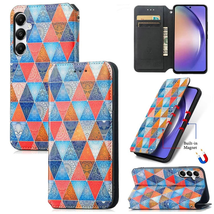 CASENEO 001 Series for Samsung Galaxy A55 5G Case RFID Blocking Protection Pattern Printing Phone Shell / Mandala