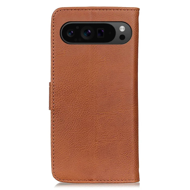 KHAZNEH For Google Pixel 9 Pro XL Wallet Case Cowhide Texture Phone Leather Cover