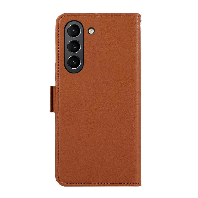 ABEEL RFID Blocking Phone Case for Samsung Galaxy S21 FE 5G Soft PU Leather Wallet Phone Stand Cover