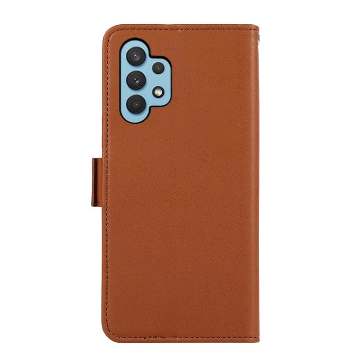 ABEEL For Samsung Galaxy A32 4G (EU Version) RFID Blocking Wallet Leather Case Phone Shell