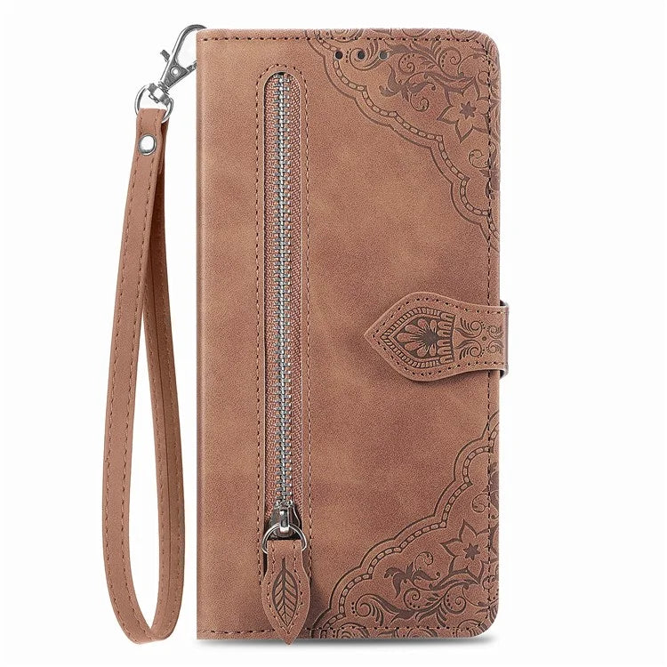 For Xiaomi Redmi Note 13 Pro 5G / Poco X6 5G Case Flower Pattern Handbag PU Leather Phone Cover