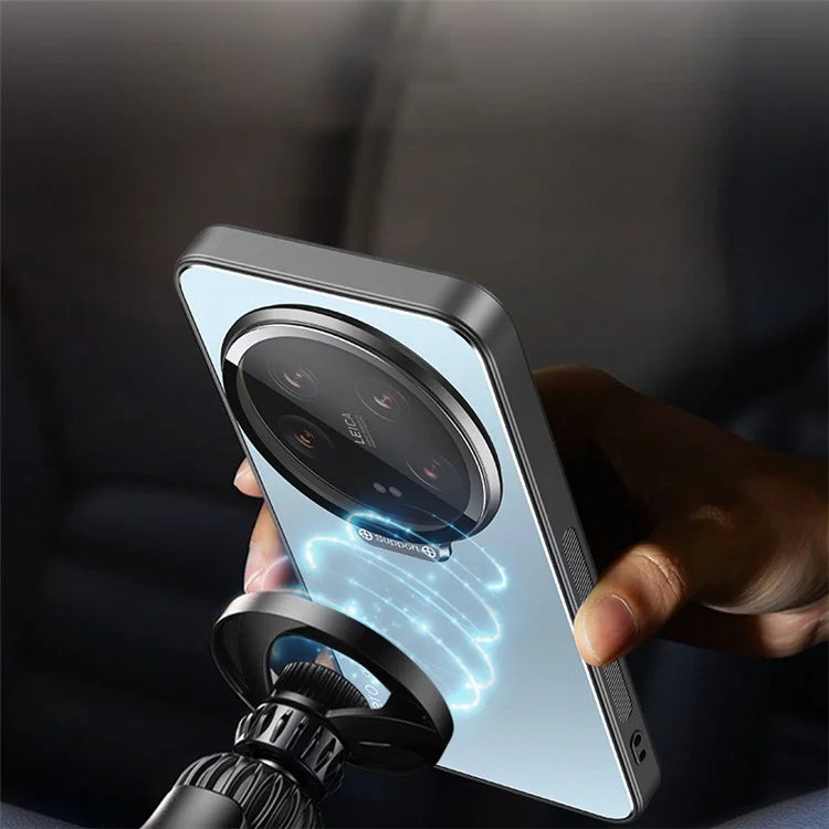 For Xiaomi 14 Ultra Phone Case Magnetic Hidden Kickstand Back Cover Full Lens Protection