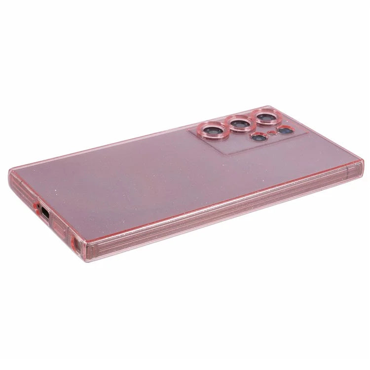 JTW Series for Samsung Galaxy S24 Ultra Case Glitter TPU Phone Shell with Precise Lens Cutout Pink
